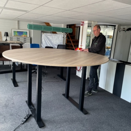Bureaus en Tafels - Ronde vergadertafel zit-sta elektrisch