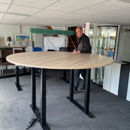 Bureaus en Tafels - Ronde vergadertafel zit-sta elektrisch