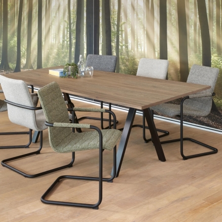 Bureaus en Tafels - V-poot vergadertafel recht blad